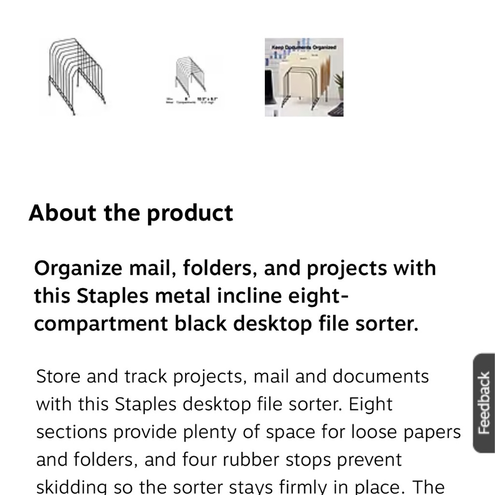Chrome Wire Paper/Files Rack Organizer - Picture 3 of 3
